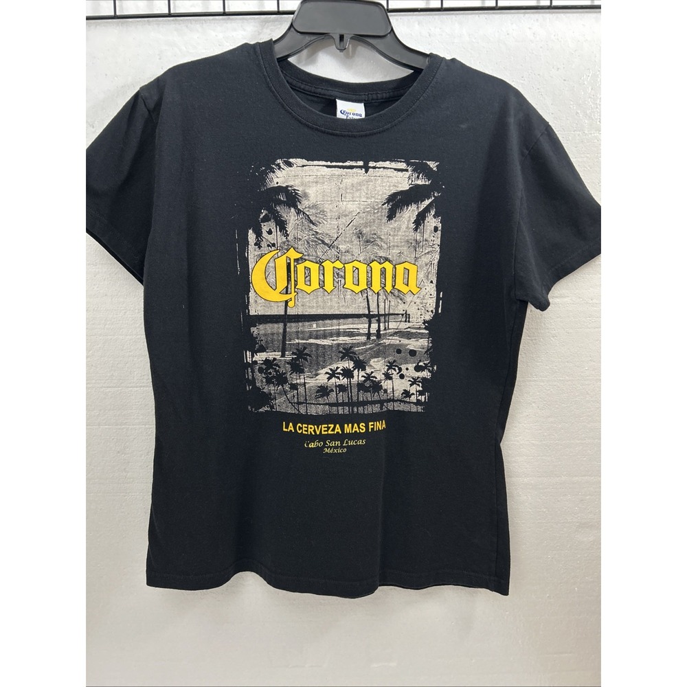 Corona Extra Women XL Black T Shirt Cabo San Lucas Mexico Beach 60052